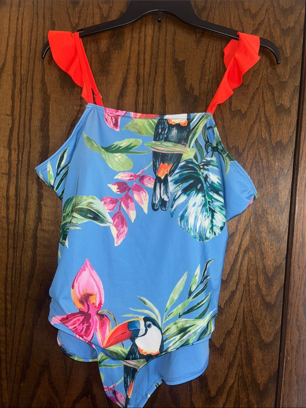 Outdoor Oasis Tropical Floral Swimsuit Size 2X